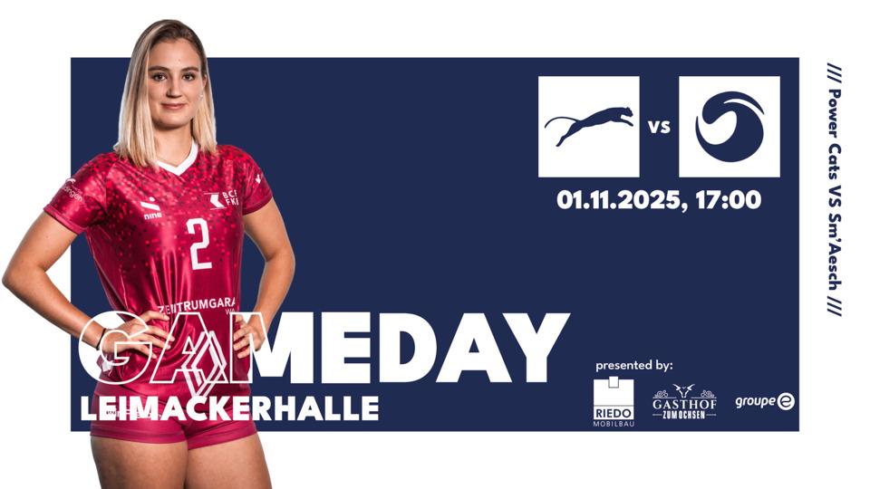 Poster Volleyball, NLA Frauen: Volley Düdingen – Sm’Aesch Pfeffingen