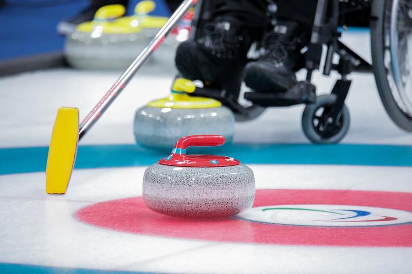 Poster Rollstuhl-Curling: Int. Turnier Wetzikon, Rang 13-20, Runde 5